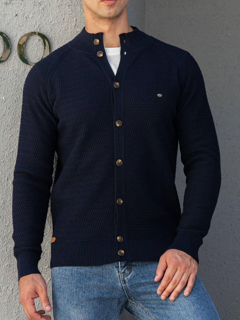 Men’s Classic Knitted Shirt - Chic Open Collar Style - Jacob