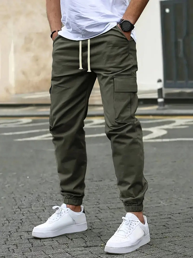 Men’s Solid Casual Pants Comfortable and Stylish - David