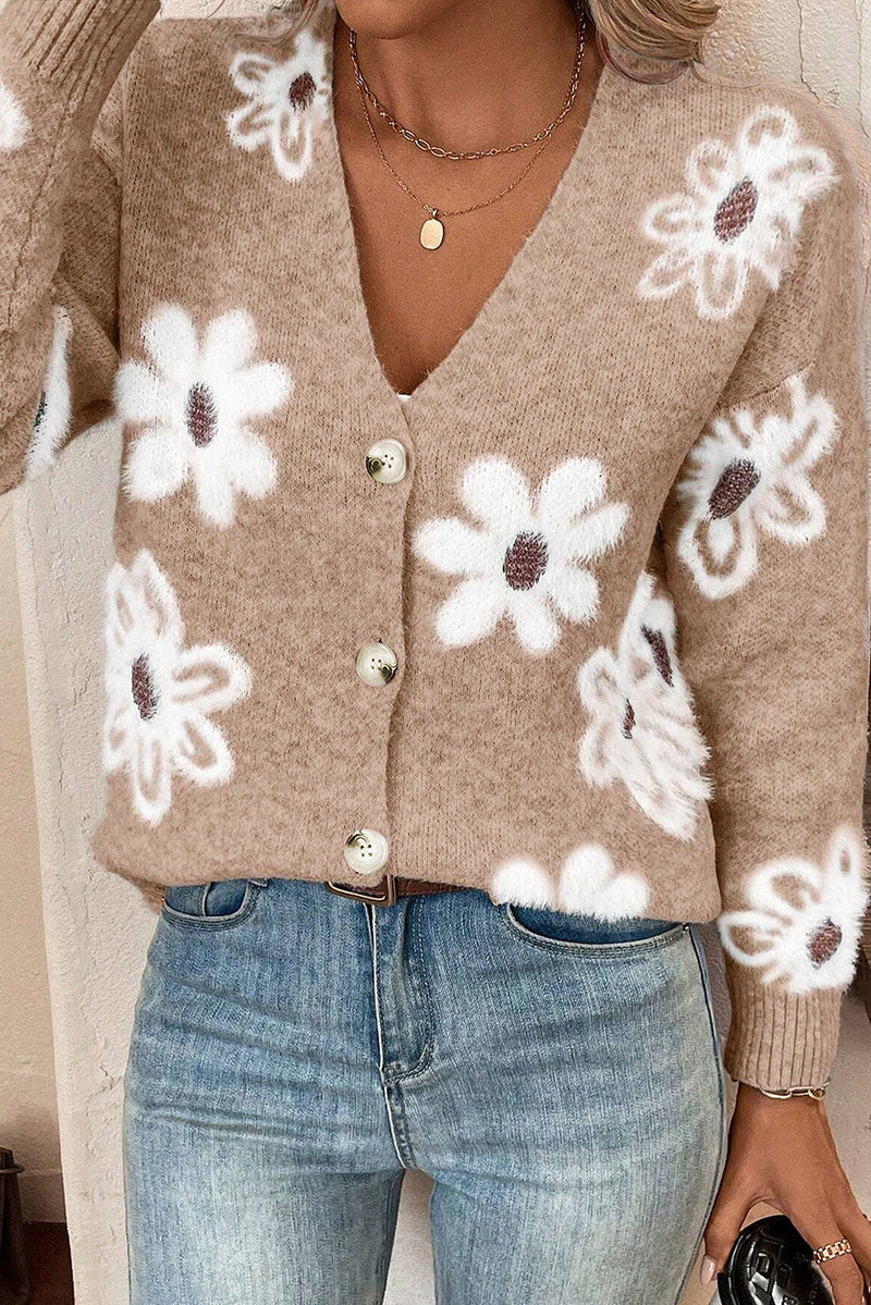 Floral Knit Cardigan for Women – Isabella