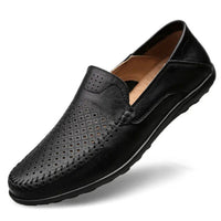 Men’s Breathable Leather Slip-On Loafers Comfortable and Stylish - James