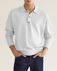 Men’s Long Sleeve Polo Shirt - Classic and Versatile Style - Andrew