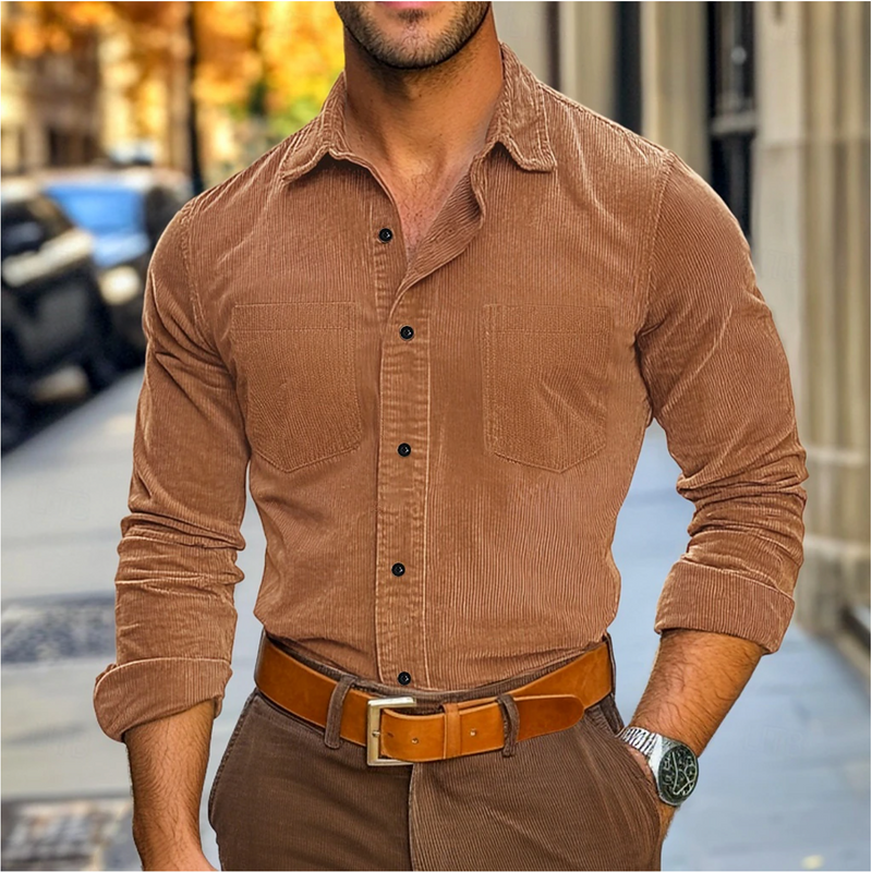 Men’s Corduroy Shirt - Warm and Stylish Winter Wear - Thomas