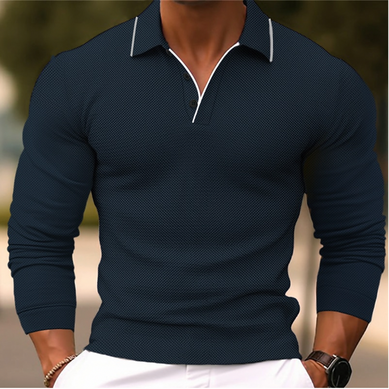 Men's Versatile Long Sleeve Polo for Any Occasion – Noah