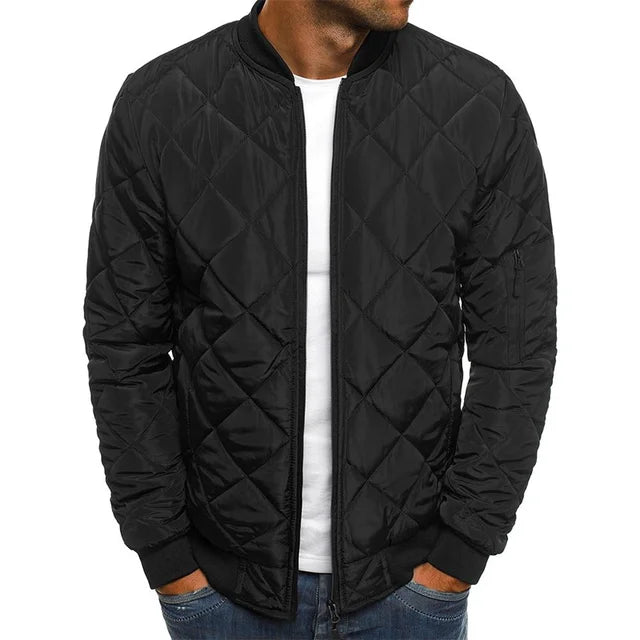 Men's Warm Padded Winter Jacket with Zipper – Sebastian