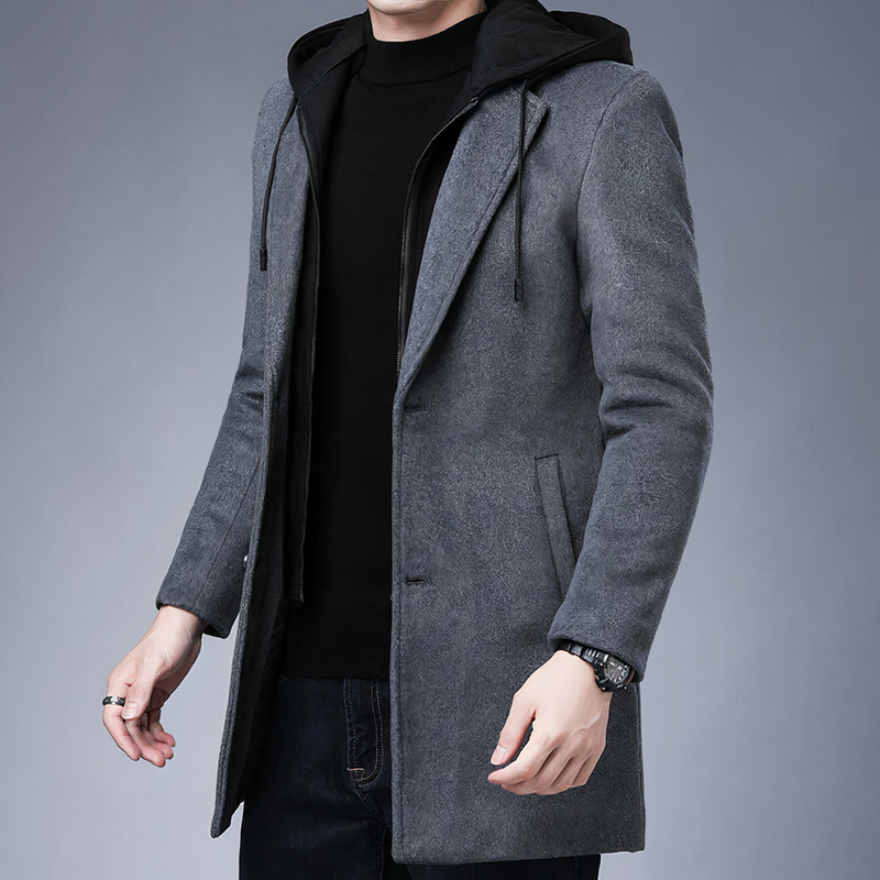 Men's Wool Trench Coat for Winter Warmth – Alexander