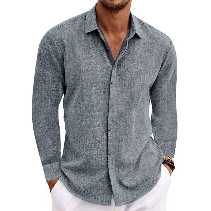 Men’s Cotton Linen Casual Shirt - Lightweight and Relaxed Fit - Daniel