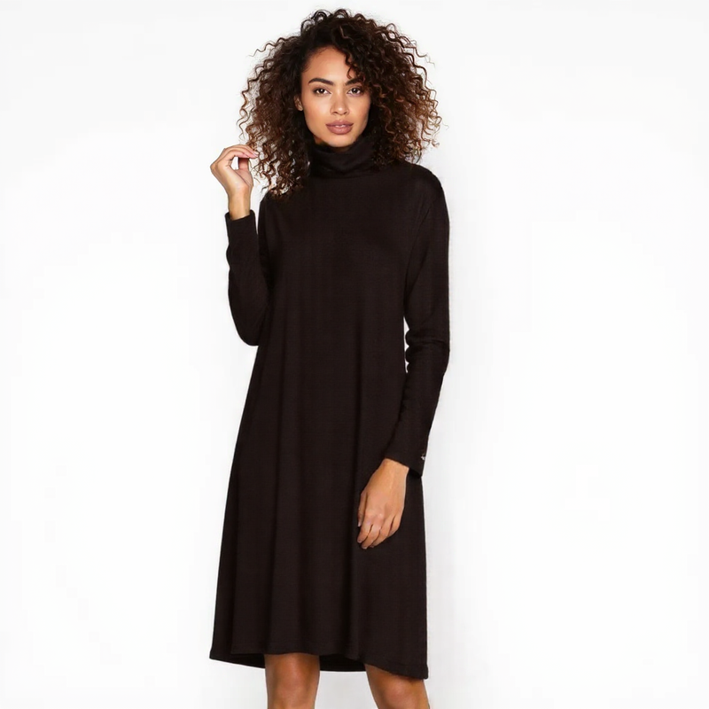 Celestine | Luxe A-Line Turtleneck Dress